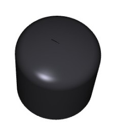 Contera Exterior Redonda 20mm Negra | Herrajes HE