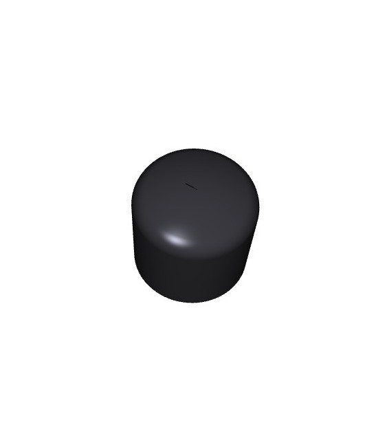 Contera Exterior Redonda 20mm Negra | Herrajes HE