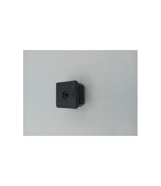 Tapón Cuadrado 30x30 Negro Roscada M8 | Herrajes HE