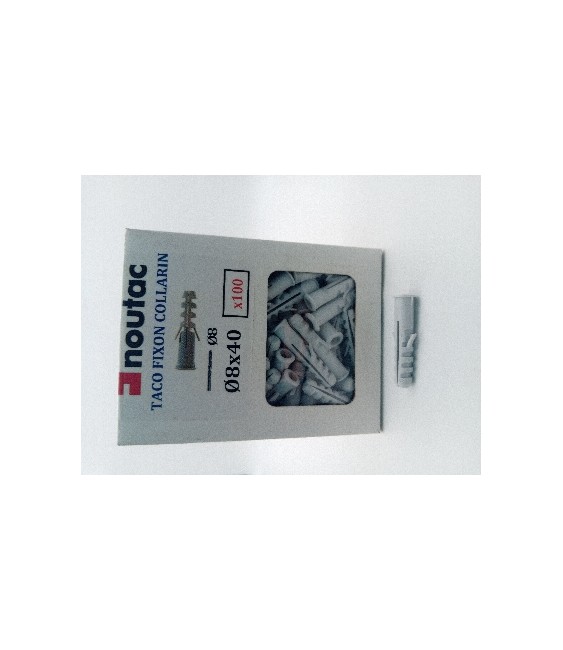 Taco con Collarín 8x40mm | Herrajes HE