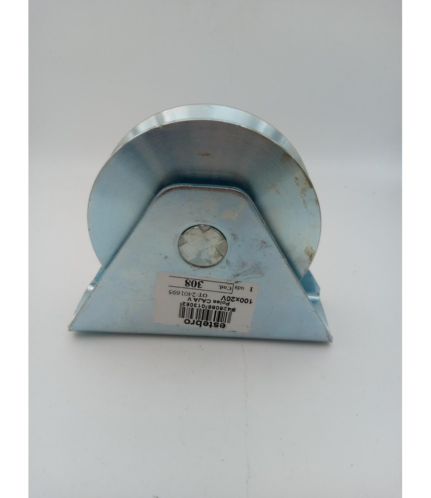 Polea 100x20V con Caja para Ángulo RF.308 | Herrajes HE