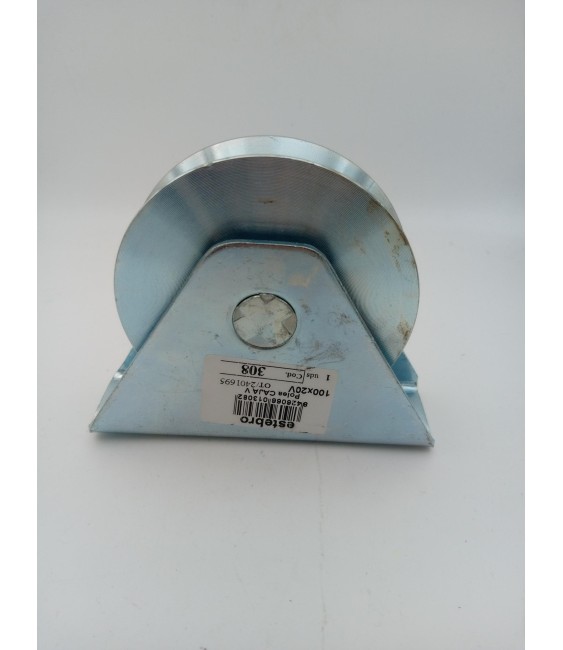 Polea 100x20V con Caja para Ángulo RF.308 | Herrajes HE