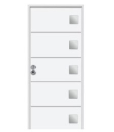 Puerta Acuario 80 3P Izda. Blanca | Herrajes HE