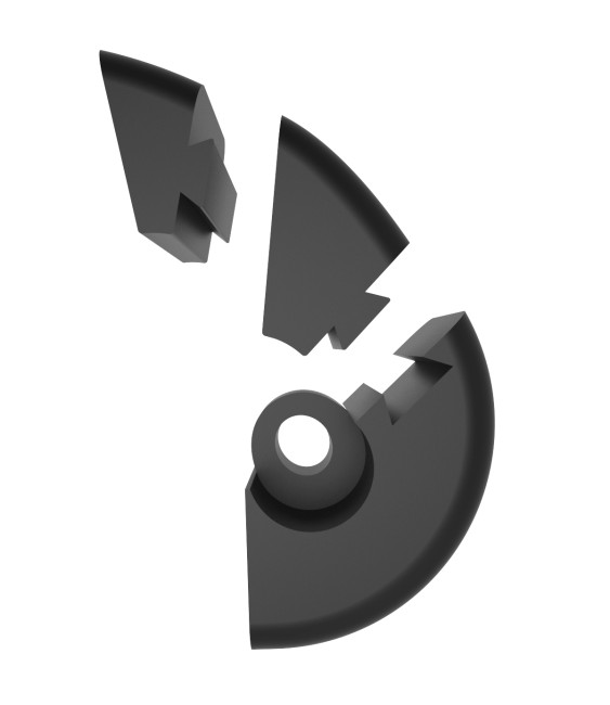 Compás Basculante 15-30-45º Negro | Herrajes HE