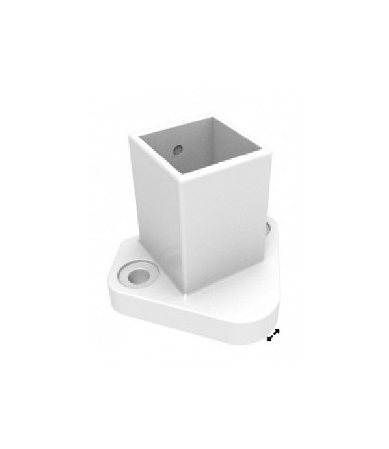 Base Aluminio 40x40 Inclinada Blanco 9445PRI | Herrajes HE