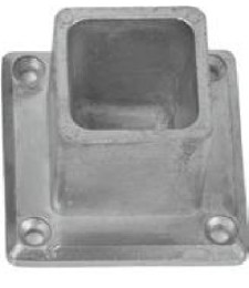 Base Aluminio 60x60 Negro para Postes | Herrajes HE