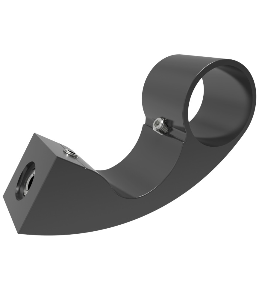 Soporte Tirador Apolo Redondo 40 Negro | Herrajes HE