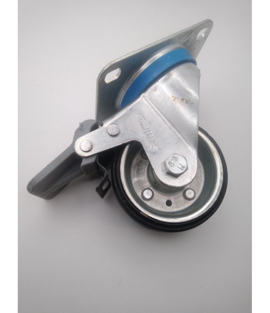 Rueda CLI 2-2309 10ZVLFD80-BSR Giratoria Goma Freno | Herrajes HE