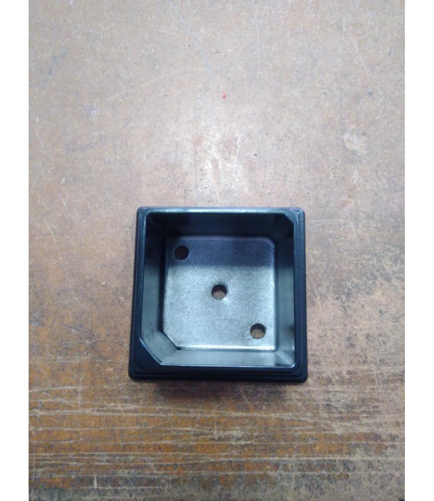Base Aluminio 100x100 Negro | Herrajes HE