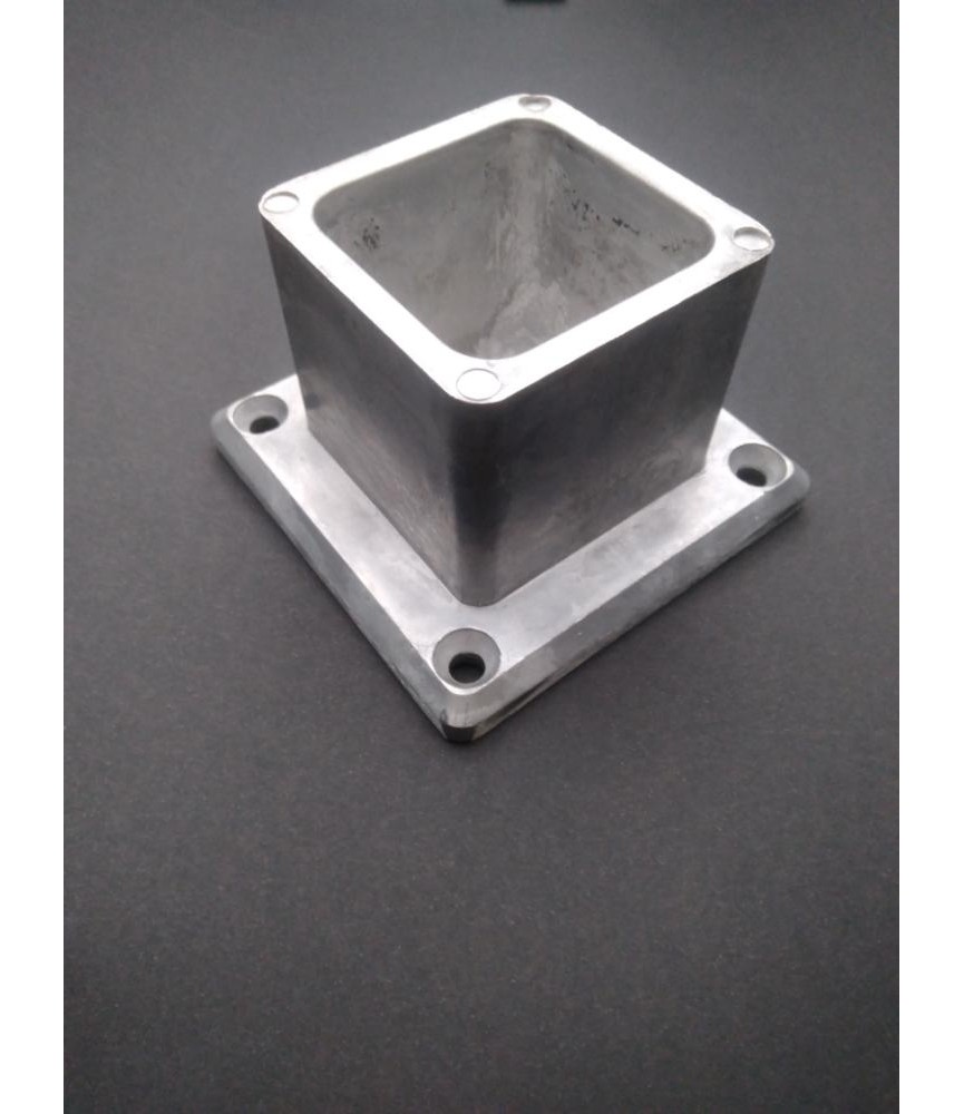 Base Aluminio 60x60 Bruto para Perfiles | Herrajes HE