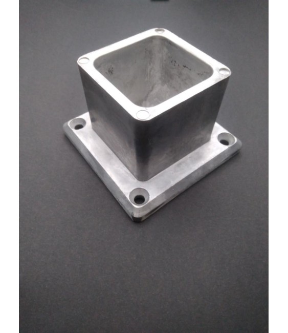 Base Aluminio 60x60 Bruto para Perfiles | Herrajes HE