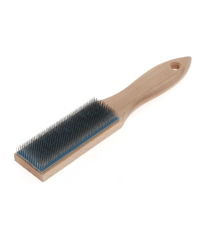 CEPILLO DE ALAMBRE PARA LIMAS MANGO MADERA 250mm
