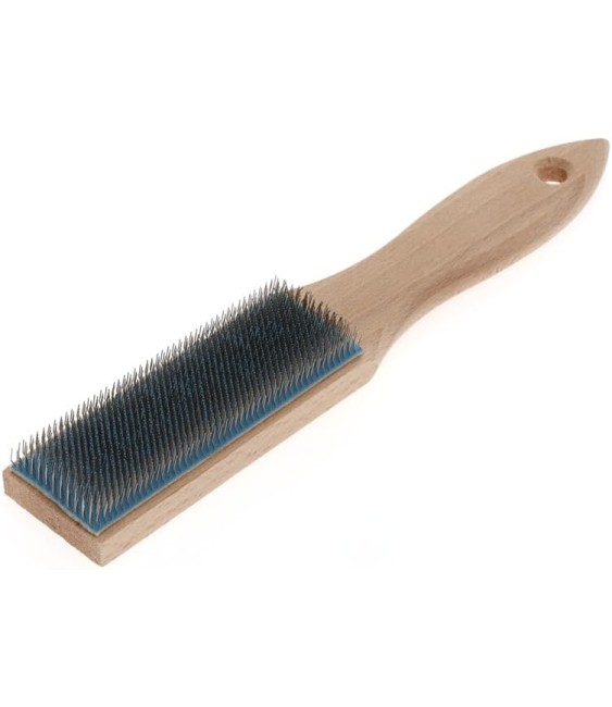 CEPILLO DE ALAMBRE PARA LIMAS MANGO MADERA 250mm