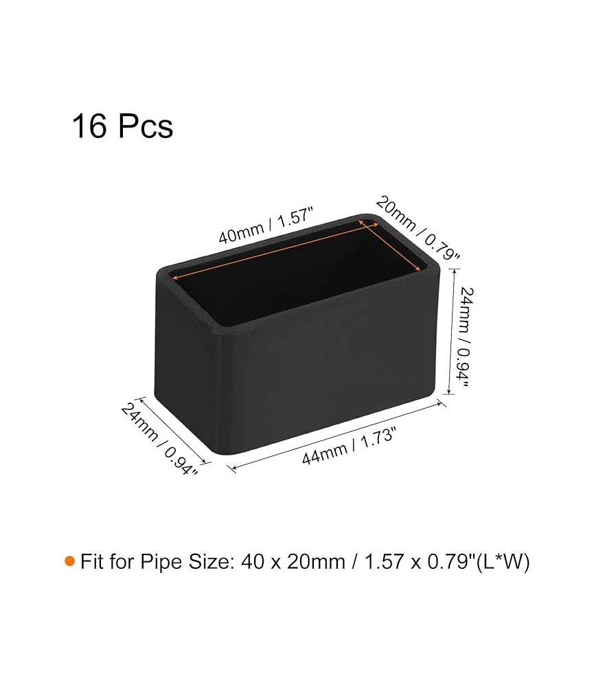 TAPA PVC 40X20 PARA EXTERIOR NEGRO