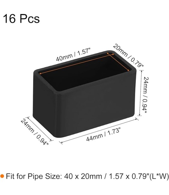 TAPA PVC 40X20 PARA EXTERIOR NEGRO