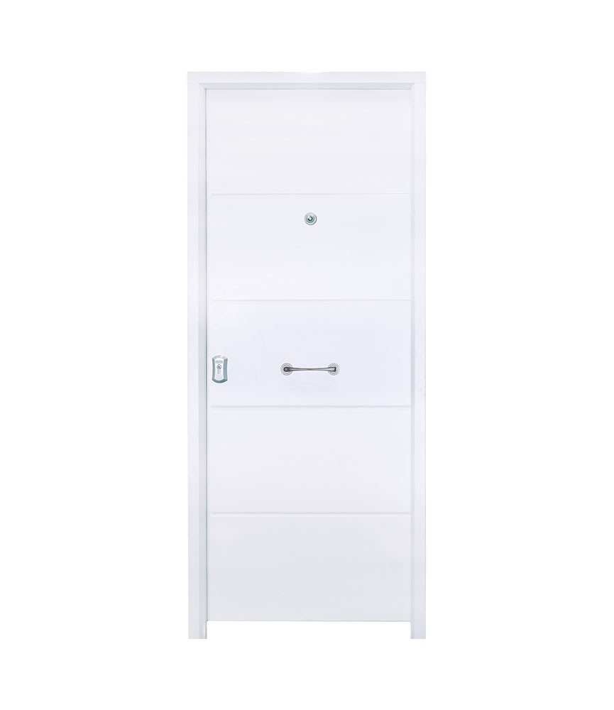 PUERTA MOD.VERONA INOX BLANCO 4B 100X207 1C/3PTOS DCHA
