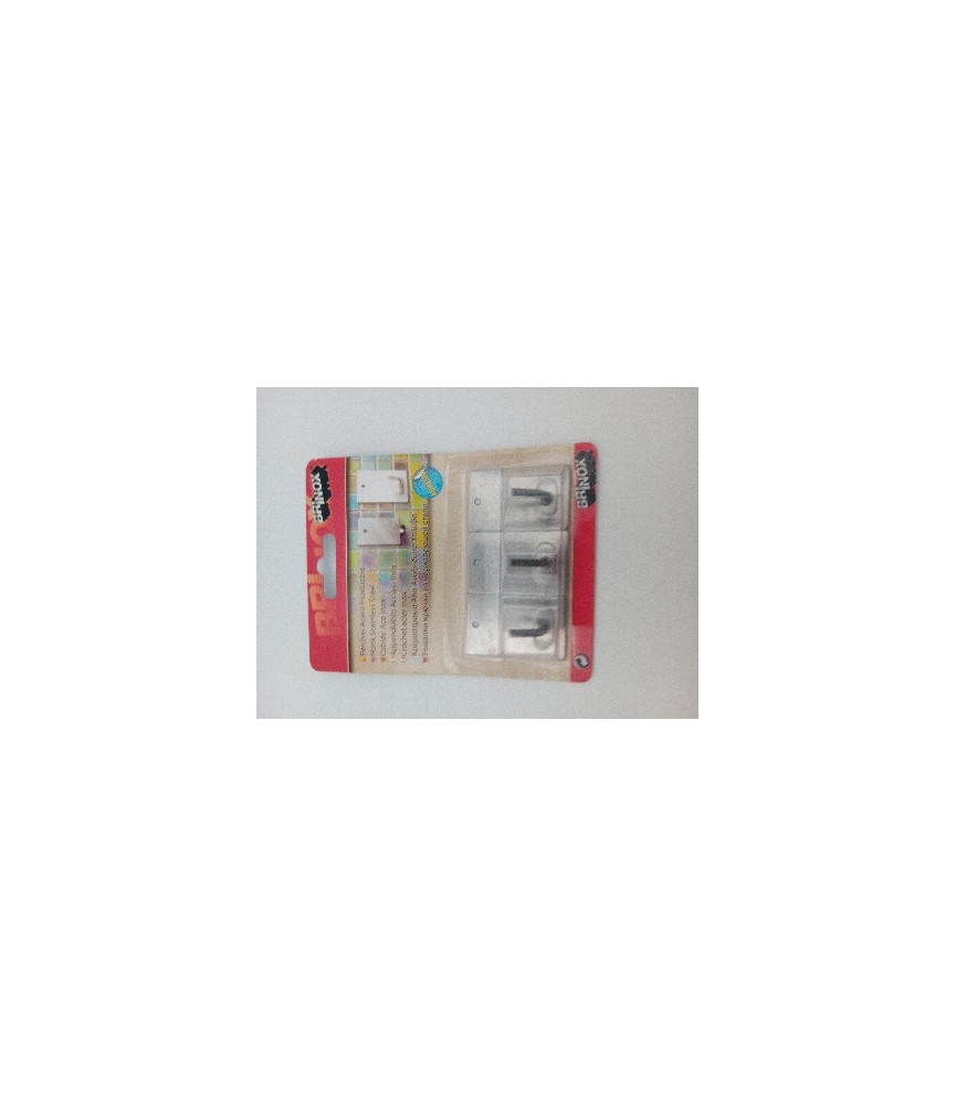 PERCHA BRINOX B70440D BLC 42X50 mm (2unid.)