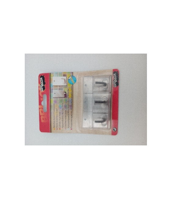 PERCHA BRINOX B70440D BLC 42X50 mm (2unid.)