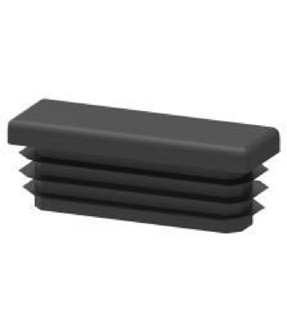 Tapón Plástico Rectangular 50x25mm Negro | Herrajes HE