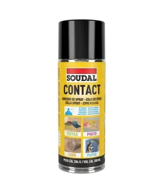 Cola Contacto Soudal 300ml Spray | Herrajes HE