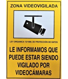 Cartel Zona Videovigilada | Herrajes HE