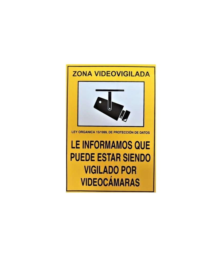 Cartel Zona Videovigilada | Herrajes HE