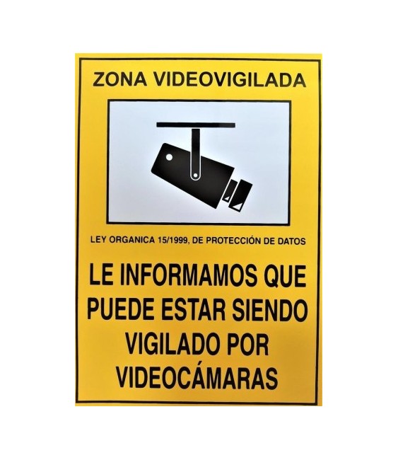 Cartel Zona Videovigilada | Herrajes HE