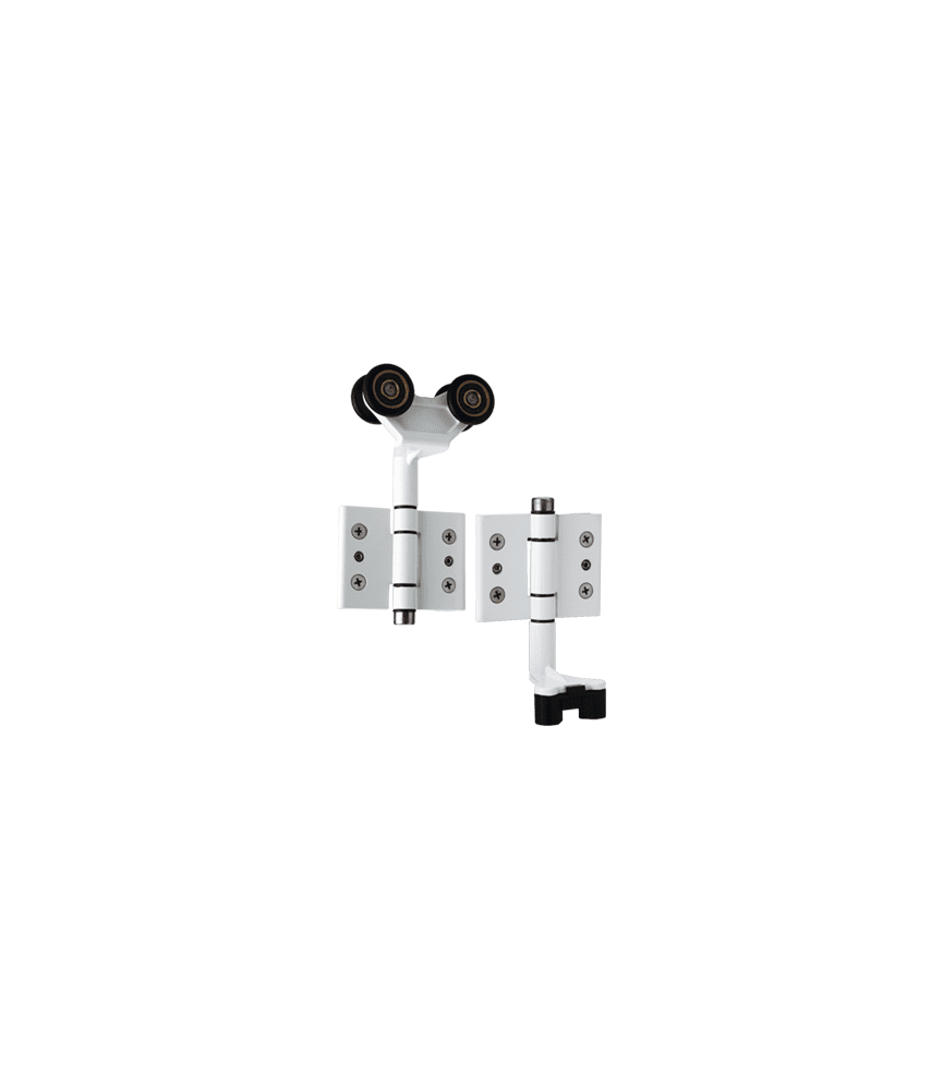 Conjunto Rueda-Patín 3T Blanco para Puertas | Herrajes HE