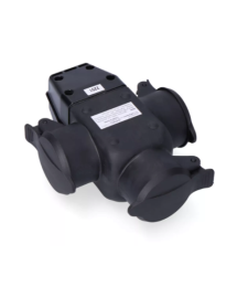 TRIPLE DE GOMA AEREO T/TL 16A IP44 CON TAPAS DE PROTECCION