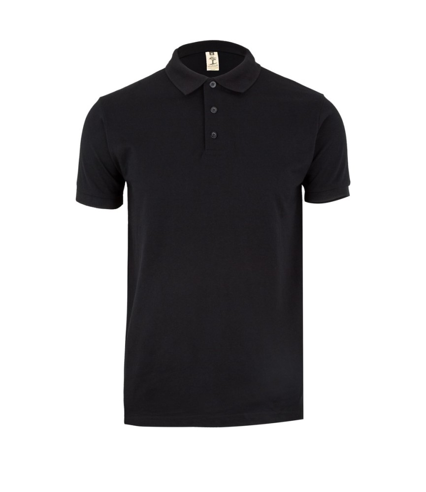 Polo Manga Corta 200 Black Talla L | Herrajes HE