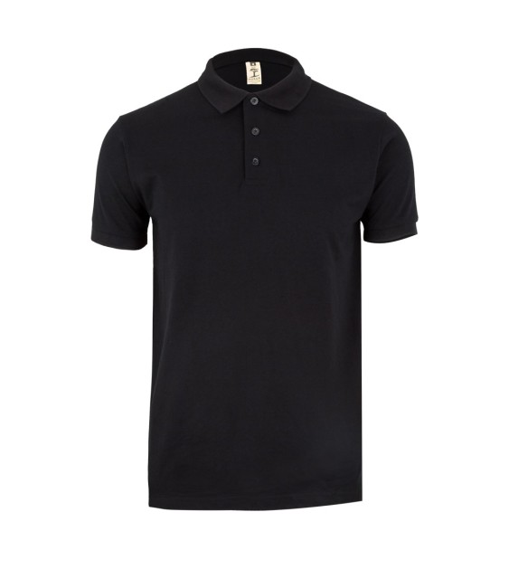 Polo Manga Corta 200 Black Talla L | Herrajes HE